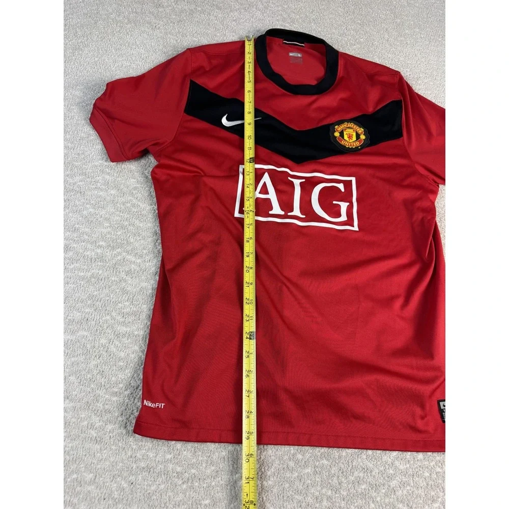 Manchester United Shirt Mens Large Red Soccer Jersey Nike AIG Premier‎ League